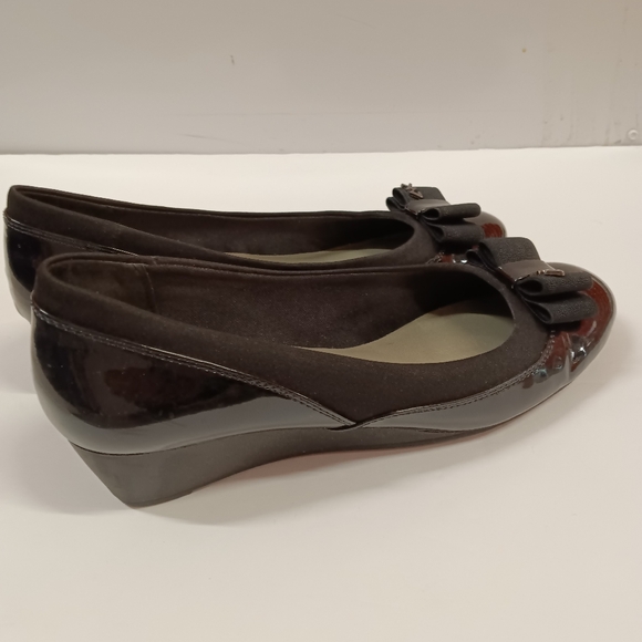 Anne Klein AK7 Stefania Patent Leather Wedges Size 8 - Picture 5 of 11